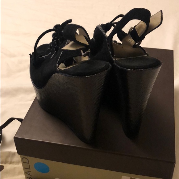 Baldan Italian 5in tie black wedge - Picture 4 of 4